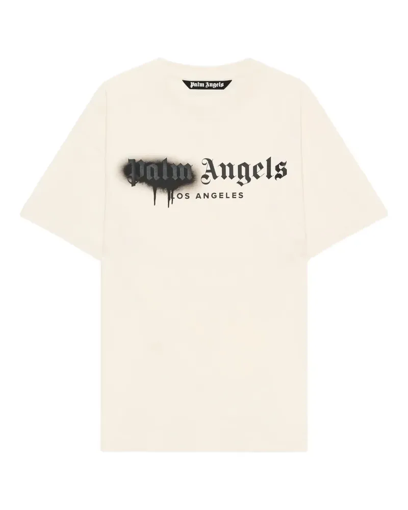 Palm Angels Spray City Los Angeles dripping logo T-shirt - Nude Nude