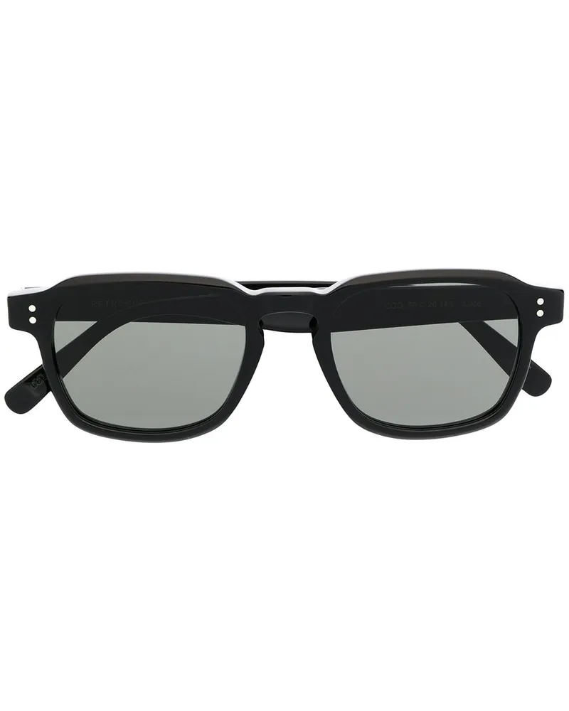 RETROSUPERFUTURE Eckige 'Luce' Sonnenbrille - Schwarz Schwarz