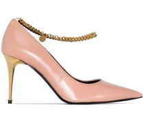 Pumps im Metallic-Look - Nude