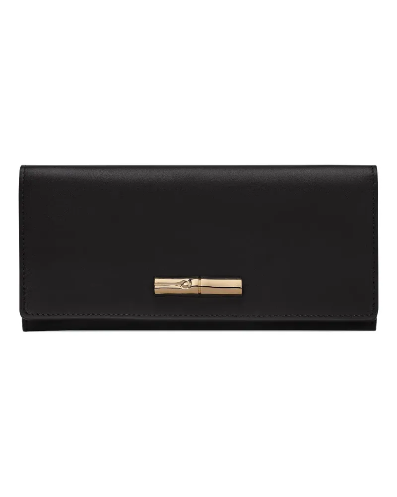 Longchamp Längliches Le Roseau Portemonnaie - Schwarz Schwarz