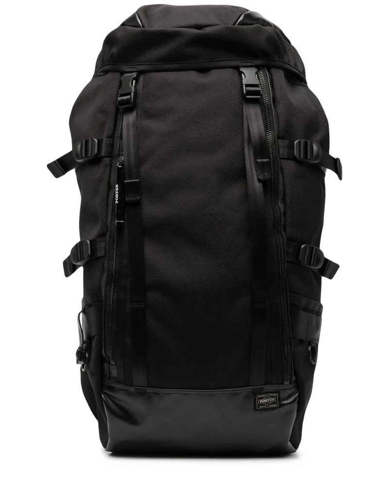 PORTER-YOSHIDA & CO Rucksack mit Schnallen - Schwarz Schwarz