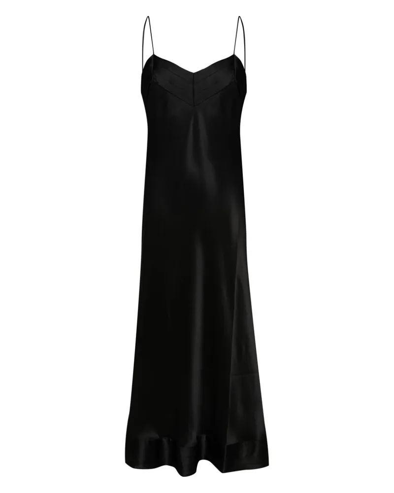 Carine Gilson Maxikleid mit V-Ausschnitt - Schwarz Schwarz