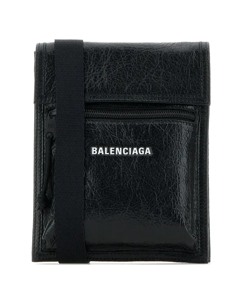 Balenciaga Kleine Explorer Umhängetasche - Schwarz Schwarz