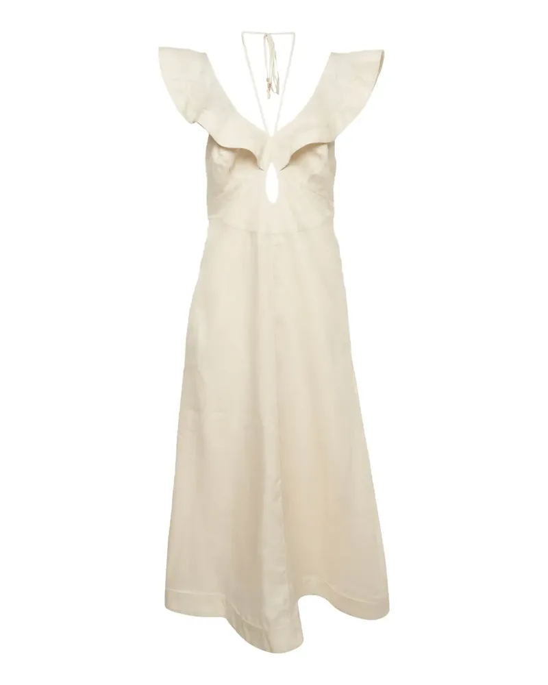 Zimmermann Halcyon Flutter Midikleid - Nude Nude