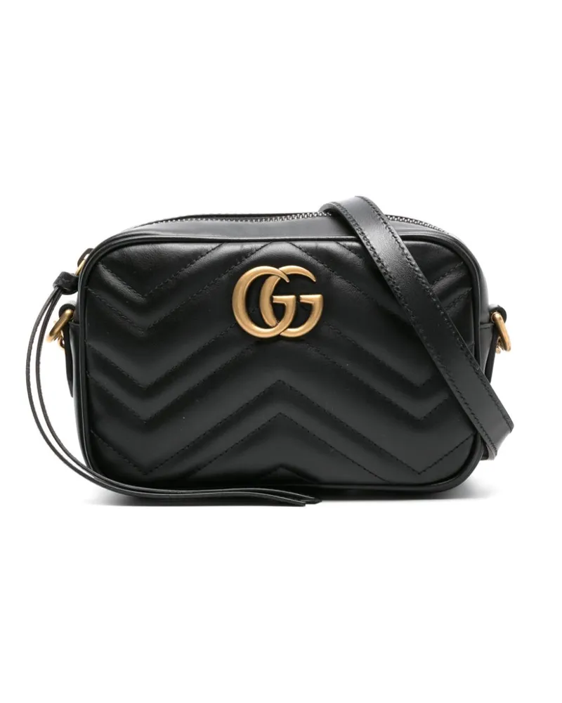 Gucci Mini GG Marmont Umhängetasche - Schwarz Schwarz