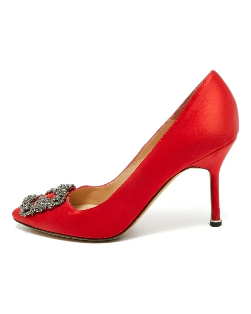 Manolo Blahnik Hangisi Pumps mit Schnalle - Rot Rot