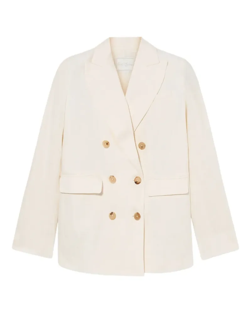 Brooks Brothers Doppelreihiger Blazer - Weiß Weiß