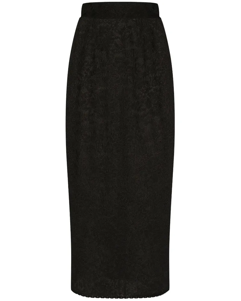 Dolce & Gabbana Midirock aus Spitze - Schwarz Schwarz