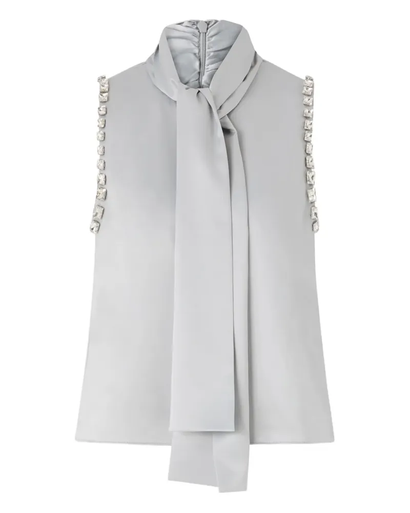 Pinko tie-detail top - Grau Grau