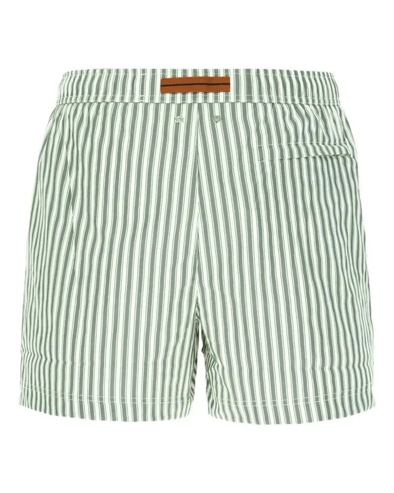 Ermenegildo Zegna striped drawstring swim shorts - Weiß Weiß