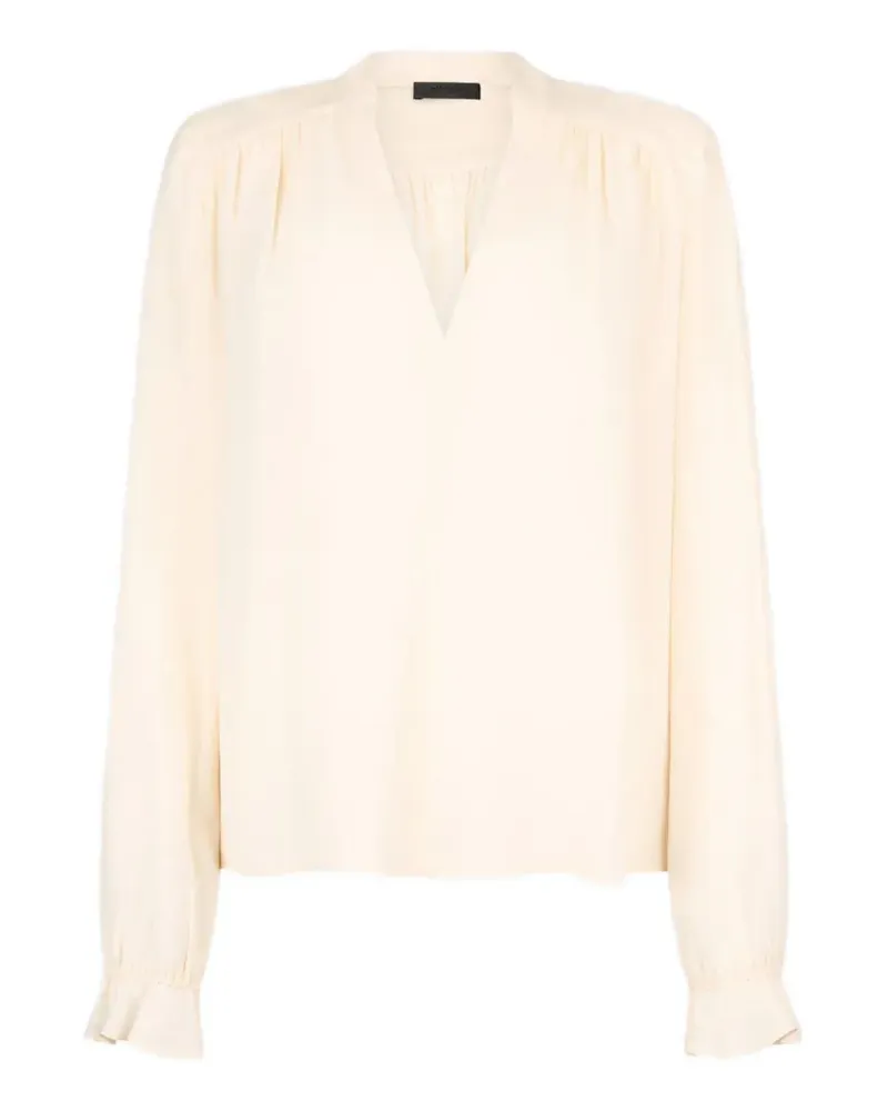 Liu Jo ruffled V-neck blouse - Nude Nude