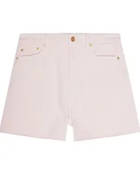 Ganni Ausgefranste Jeans-Shorts Rosa