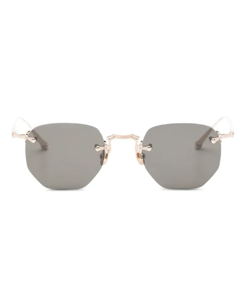 MATSUDA Sonnenbrille mit geometrischem Gestell - Gold Gold