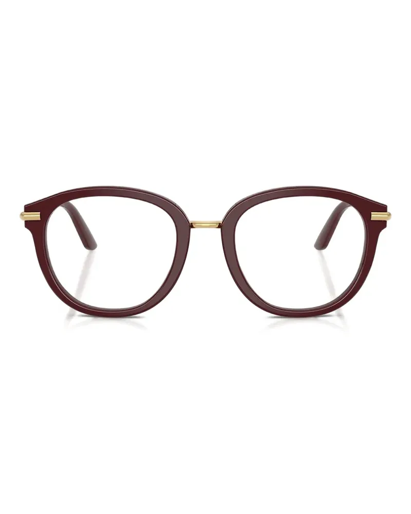 Dolce & Gabbana Brille mit rundem Gestell - Rot Rot