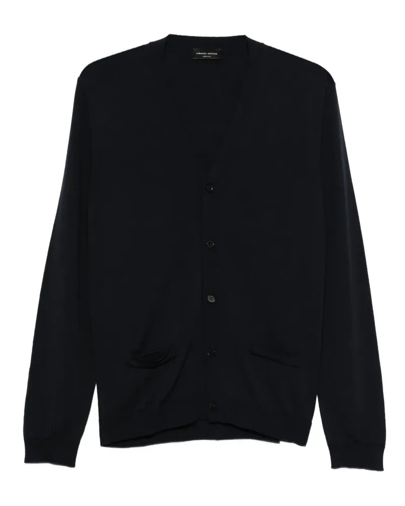 Roberto Collina Cardigan mit V-Ausschnitt - Blau Blau