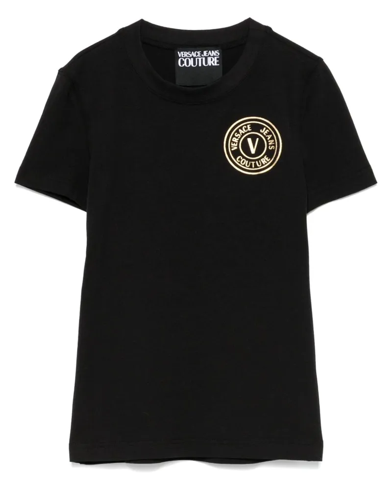 Versace Jeans T-Shirt mit Logo-Print - Schwarz Schwarz