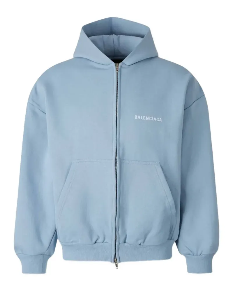 Balenciaga zip-up hoodie - Blau Blau