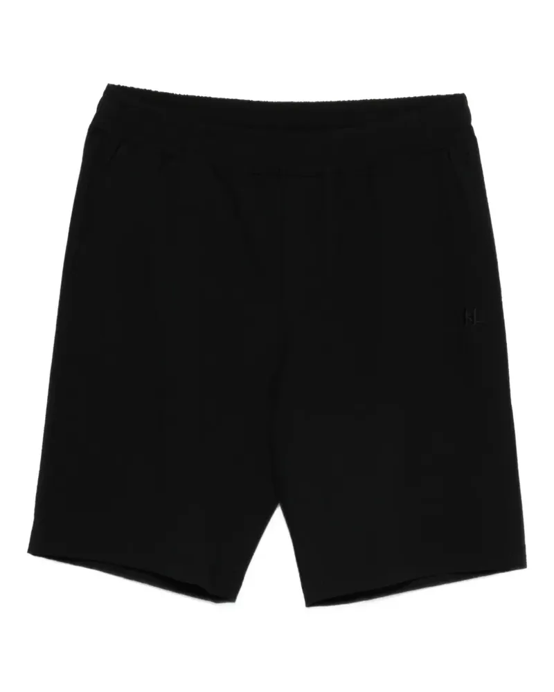 Karl Lagerfeld logo-embroidered elasticated shorts - Schwarz Schwarz