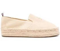 Flatform-Espadrilles aus Wildleder - Nude