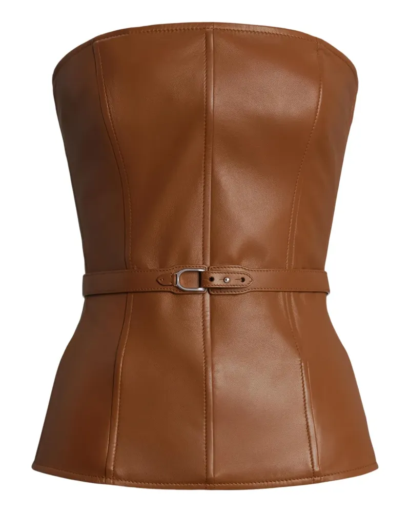 Ralph Lauren Schulterfreies Top mit Schnallendetail - Braun Braun