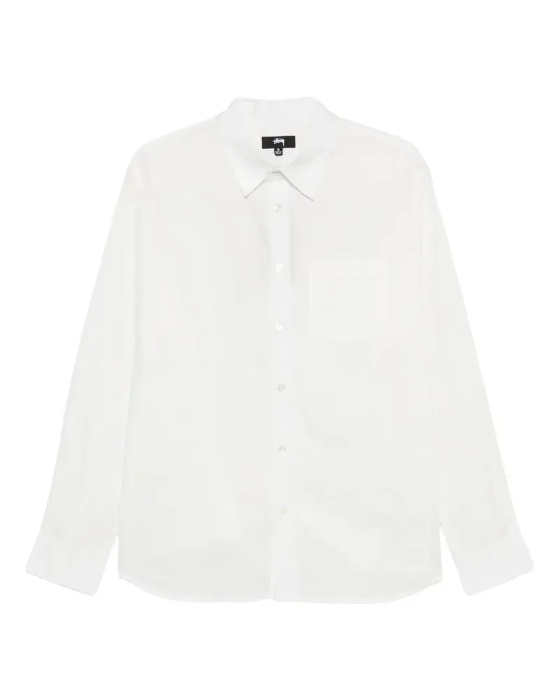 Stüssy chest-pocket long-sleeve shirt - Weiß Weiß