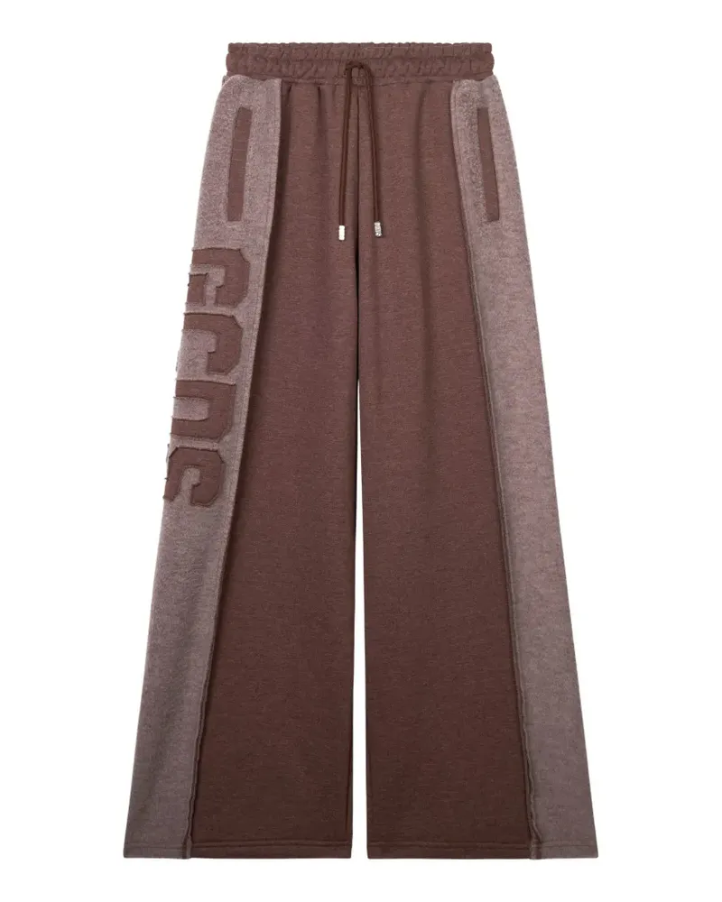 GCDS Weite Jogginghose mit Logo-Patch - Braun Braun