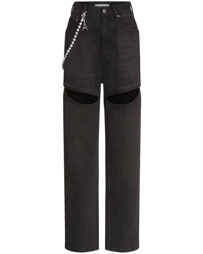 Area Slit Jeans - Schwarz Schwarz