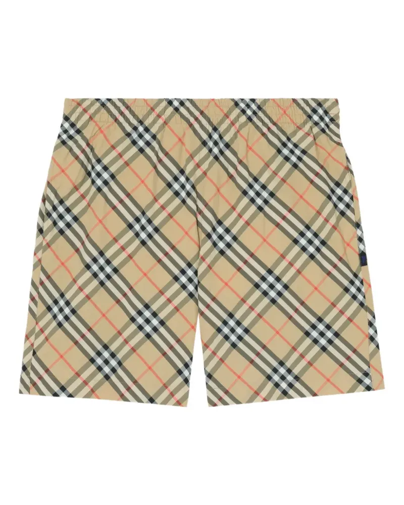 Burberry check swim shorts - Nude Nude
