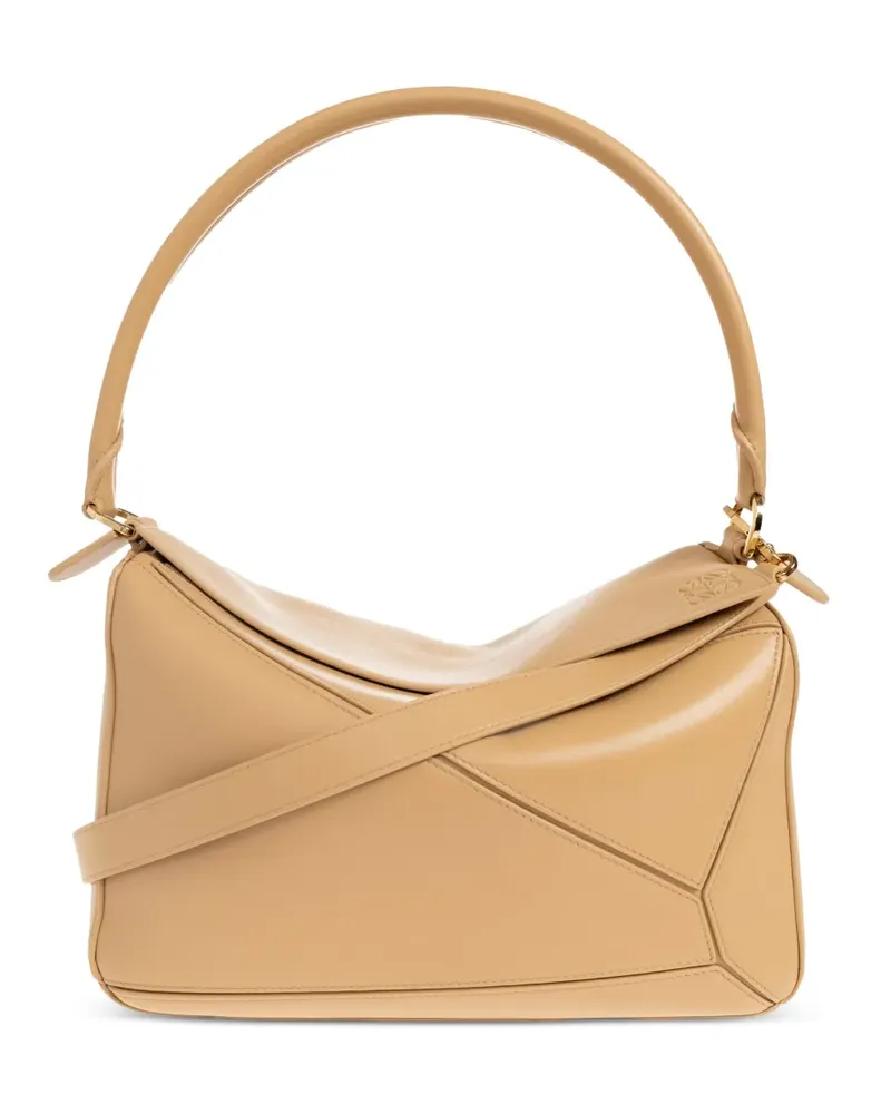 Loewe medium Featherlight Puzzle leather tote bag - Nude Nude