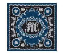 Großer Seidenschal - Blau