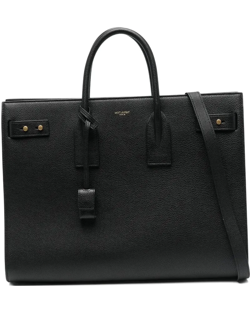Saint Laurent Shopper mit Logo - Schwarz Schwarz