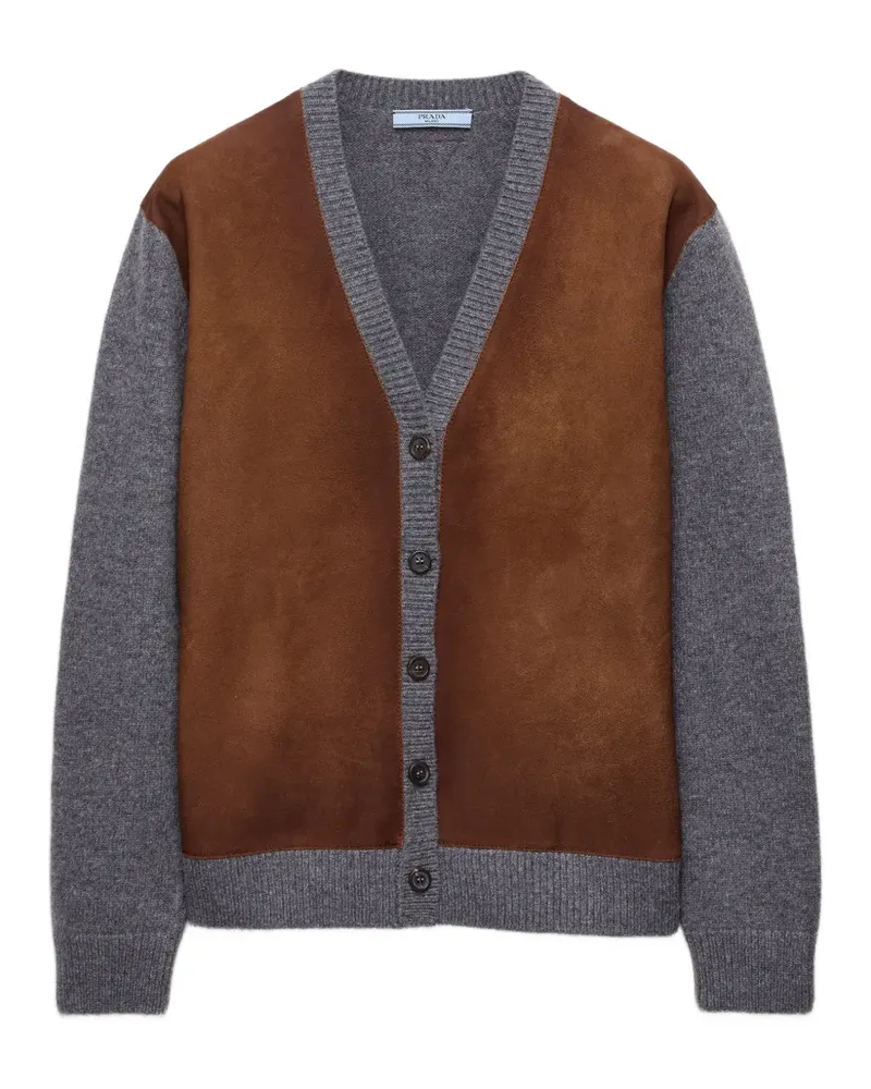 Prada Wool and suede cardigan - Grau Grau