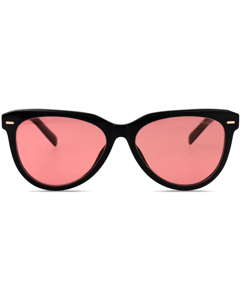 Miu Miu Sonnenbrille mit Cat-Eye-Gestell - Schwarz Schwarz