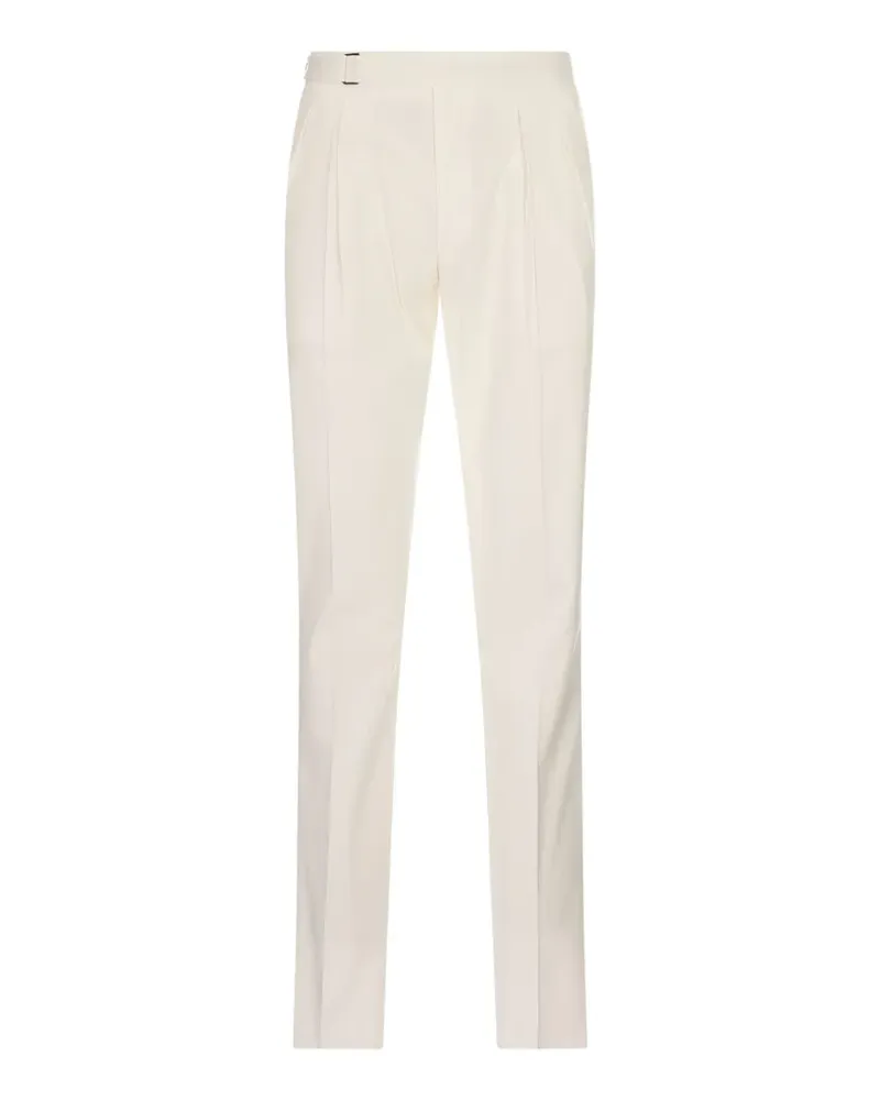 Canali pleated tailored trousers - Weiß Weiß