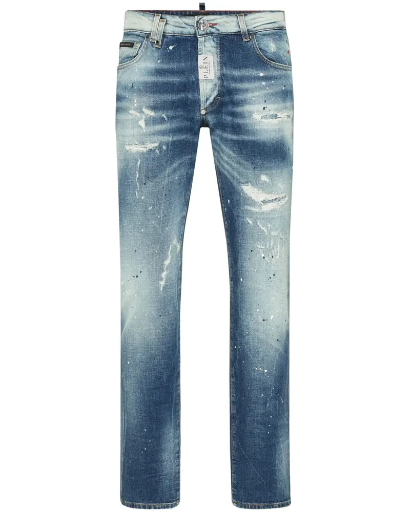 Philipp Plein Paisley Bandana Jeans - Blau Blau