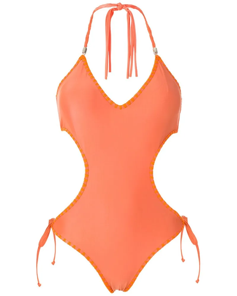 Amir Slama Badeanzug mit Cut-Outs - Orange Orange