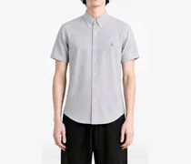 Button-down-Hemd mit Logo - Braun