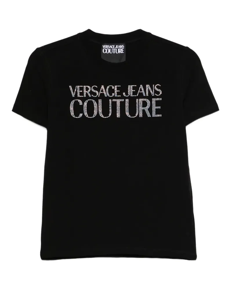 Versace Jeans T-Shirt mit Logo - Schwarz Schwarz
