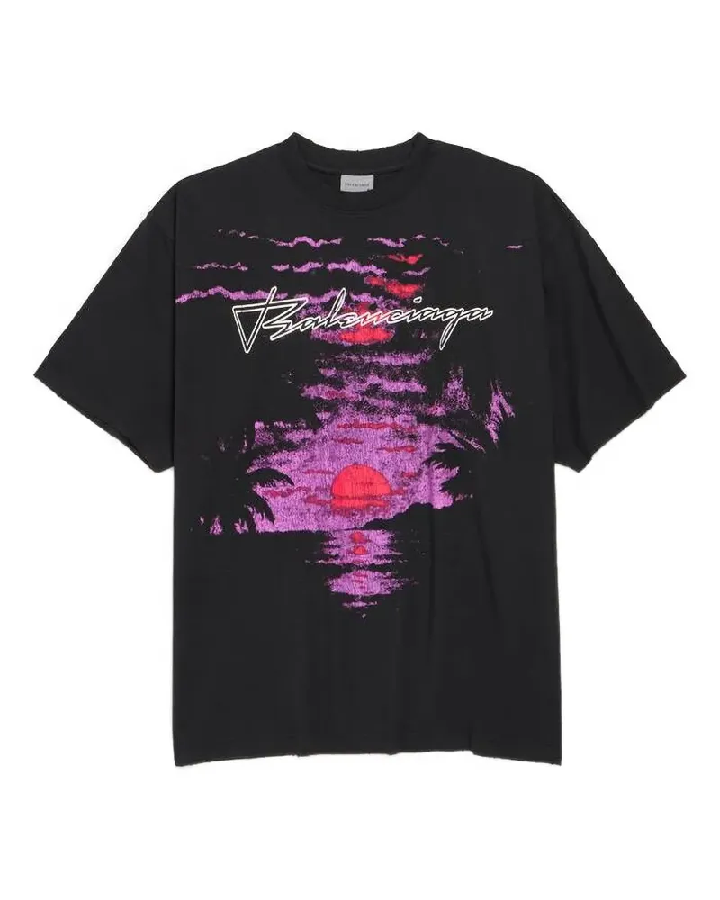 Balenciaga Mittelgroßes Dream T-Shirt in Schwarz Schwarz