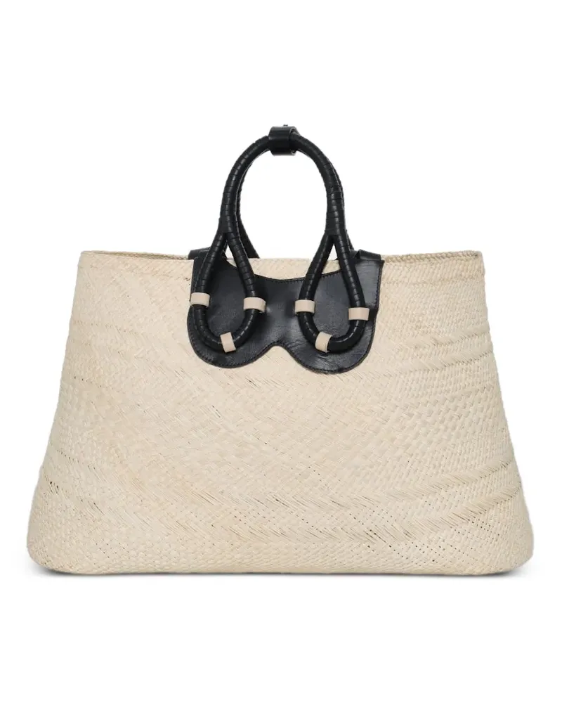 Johanna Ortiz Boho Splendor woven tote bag - Nude Nude