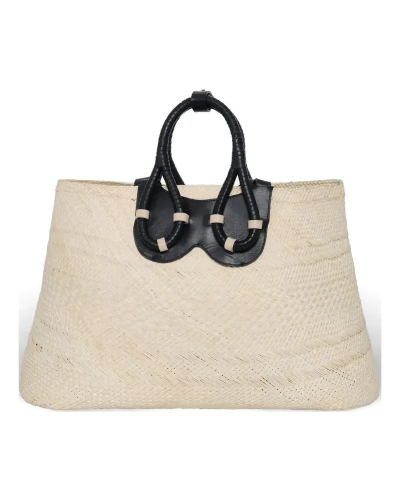 Johanna Ortiz Boho Splendor woven tote bag - Nude Nude