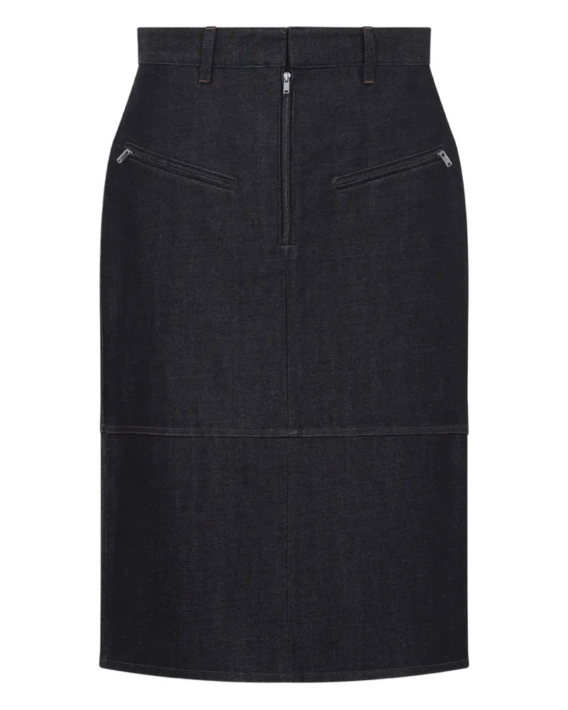 Jil Sander Bleistiftrock aus Denim - Schwarz Schwarz