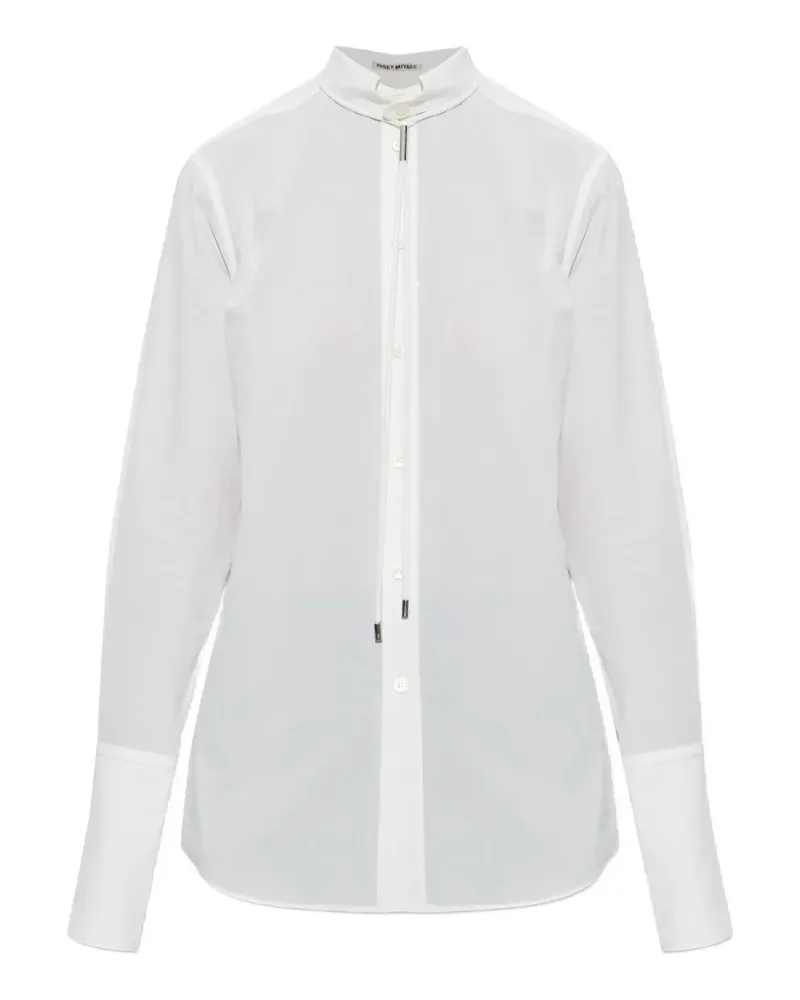 Issey Miyake Monsieur drawstring-detail shirt - Weiß Weiß