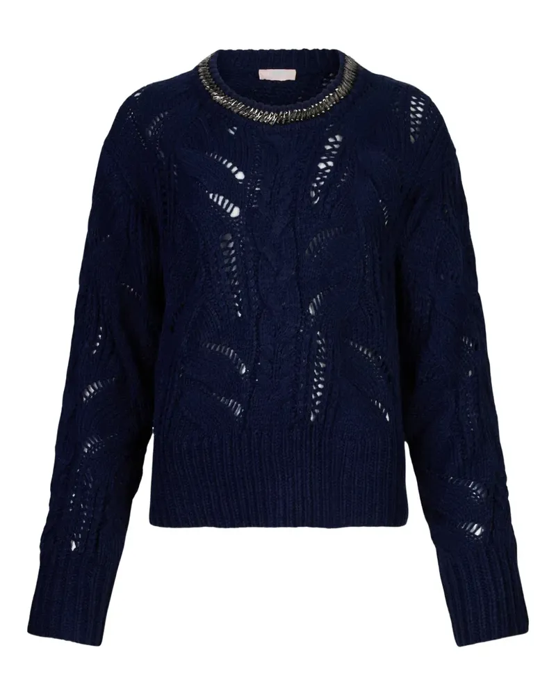 Liu Jo Pullover mit Schmuckstein - Blau Blau