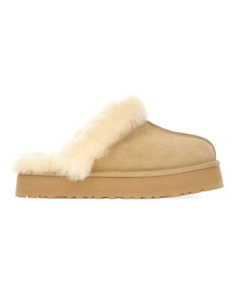 UGG Disquette shearling-trim mules - Nude Nude