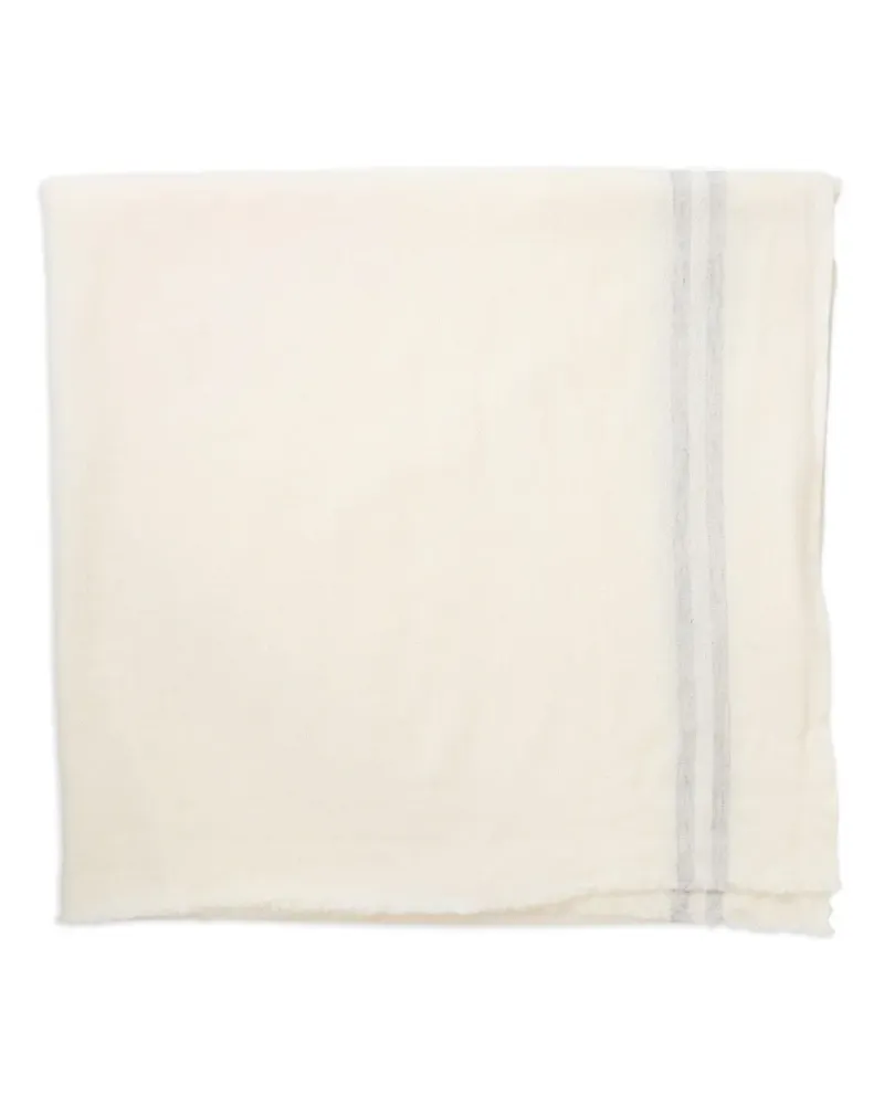 Comme des Garçons x William Welstead stripe-detail scarf - Nude Nude