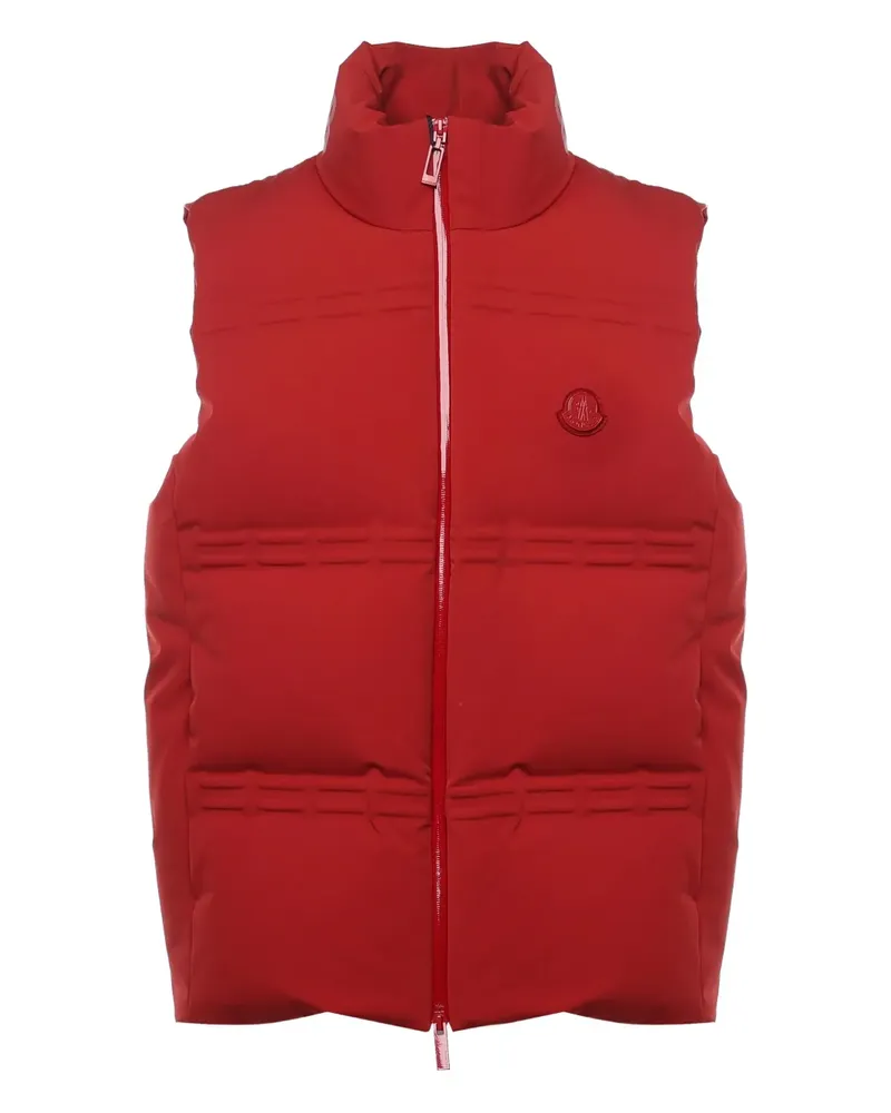 Moncler logo-patch padded jacket - Rot Rot