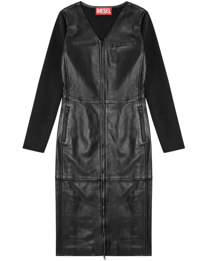 Diesel L-Ola Midkleid - Schwarz Schwarz