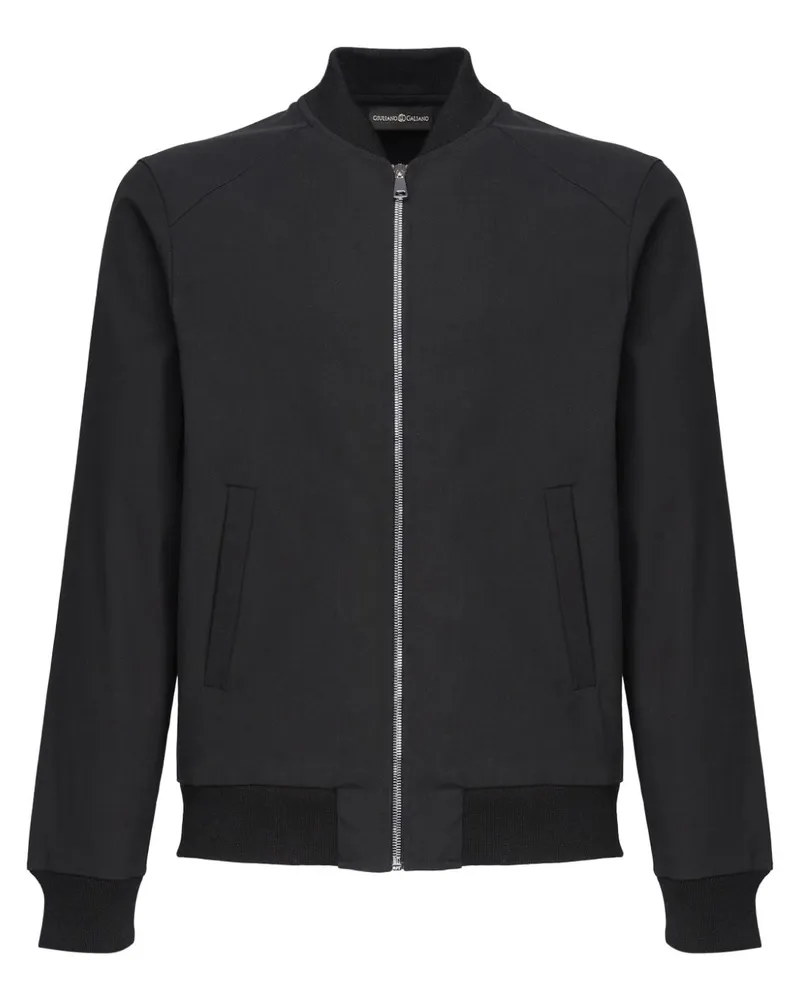 Giuliano Galiano Klassische Bomberjacke - Schwarz Schwarz