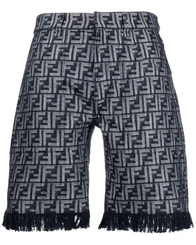 Fendi Bermudas mit Monogramm - Blau Blau